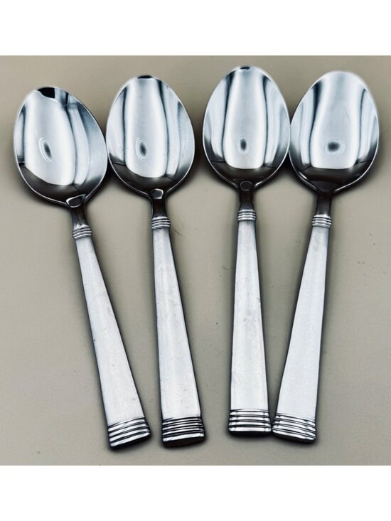 Wallace Other - 4 Wallace Stainless NAPOLI FROST Oval Soup Spoons 18/10 Flatware Set